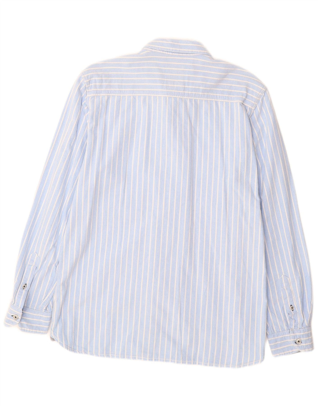 CREW CLOTHING Mens Shirt Large Blue Striped Cotton