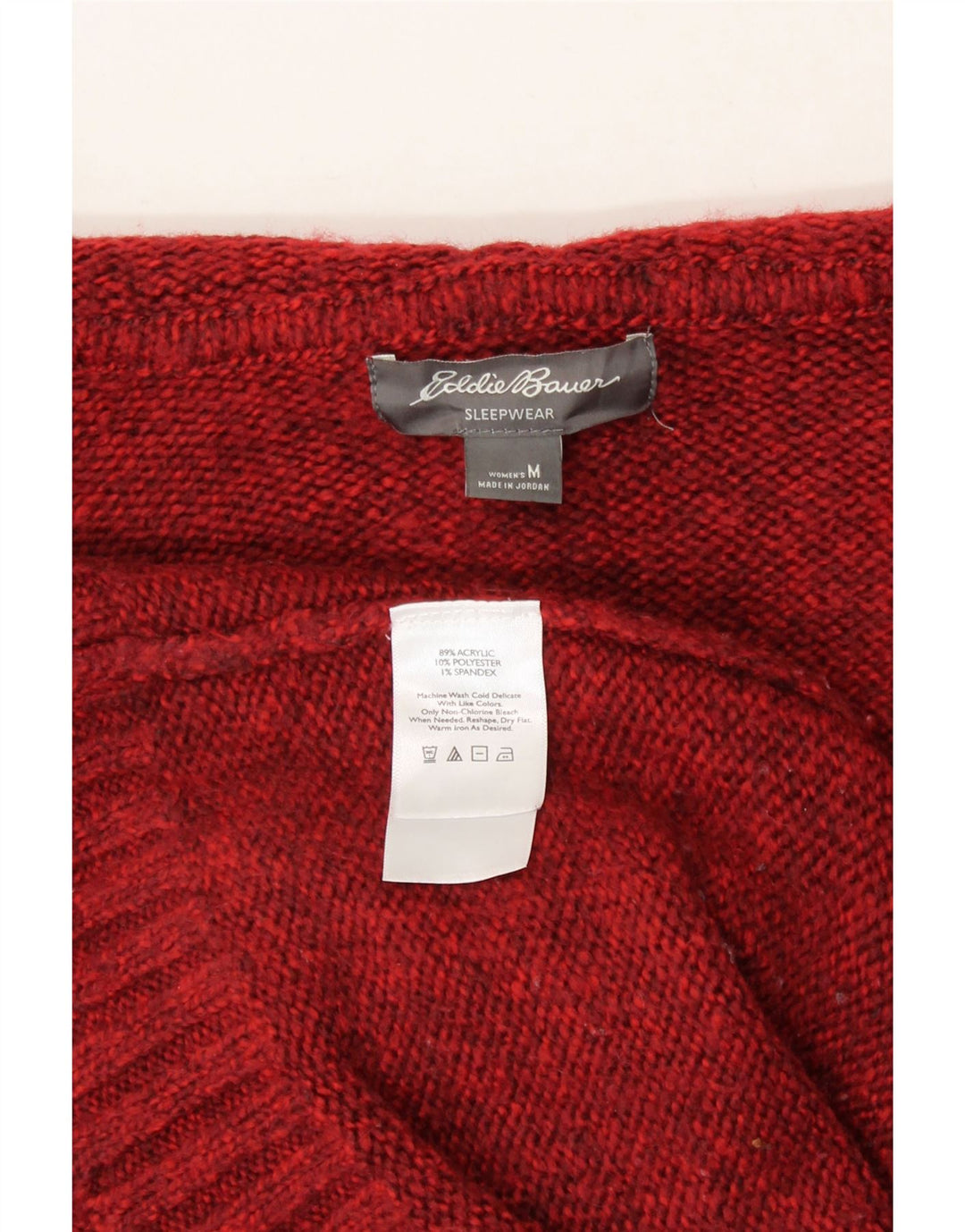 EDDIE BAUER Womens Longline Open Cardigan Sweater UK 14 Medium Red Flecked Vintage Eddie Bauer and Second-Hand Eddie Bauer from Messina Hembry 
