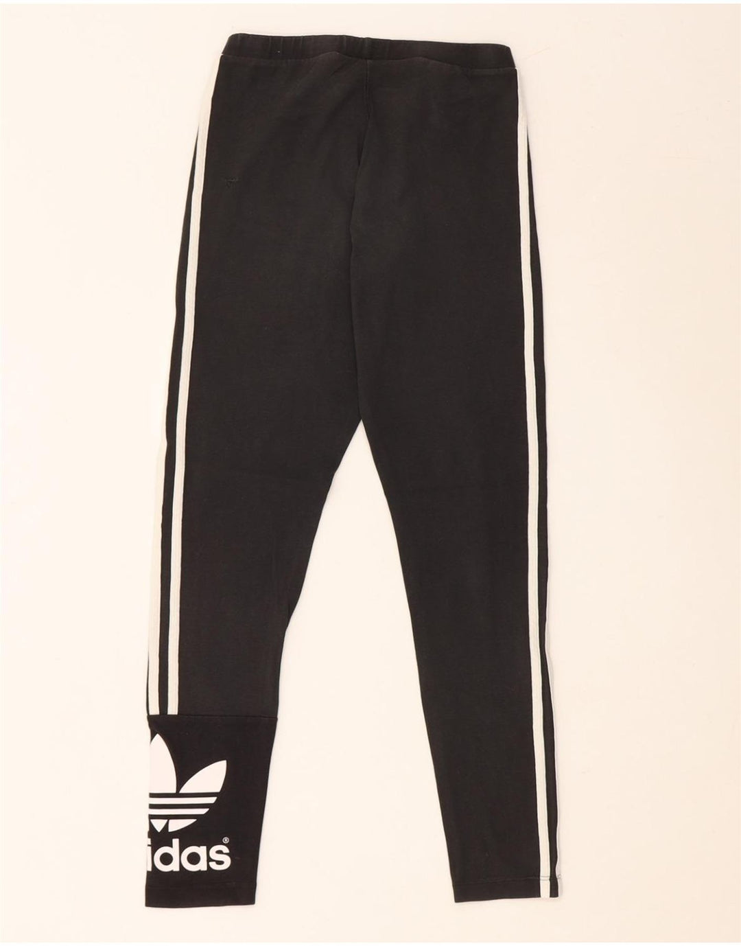 ADIDAS Grafiske Leggings til kvinder UK 10 Lille sort bomuld
