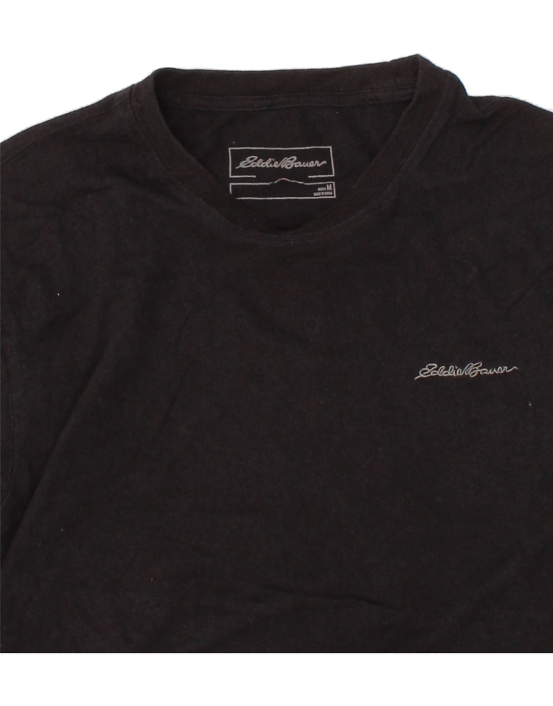 EDDIE BAUER Mens T-Shirt Top Medium Black Cotton Vintage Eddie Bauer and Second-Hand Eddie Bauer from Messina Hembry 