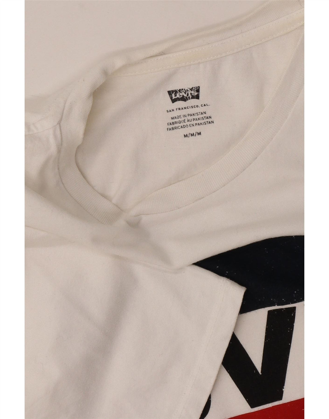 Levi's Herre grafisk T-shirt Top Medium White
