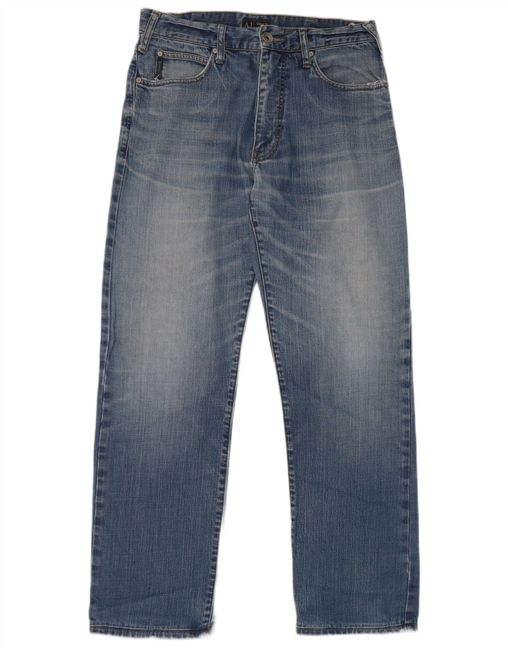 Armani Straight Jeans til mænd W32 L31 Blå Bomuld