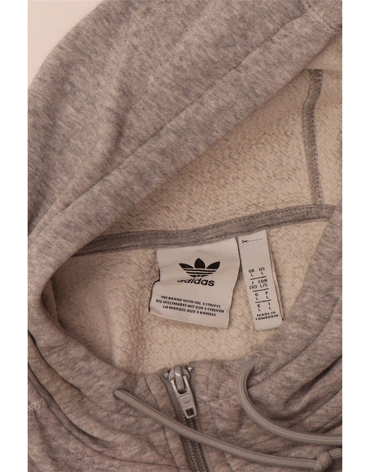 Adidas Hættetrøje med lynlås til mænd Stor Grå Bomuld