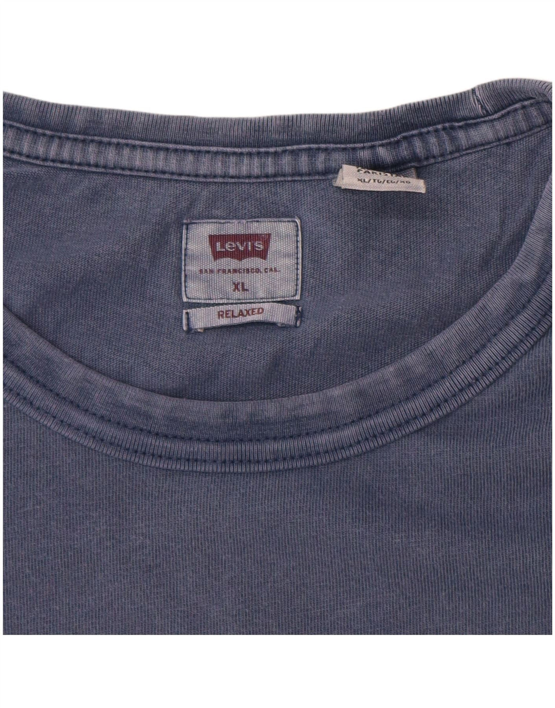 LEVI'S Herre Relaxed Fit T-Shirt Top XL Blå