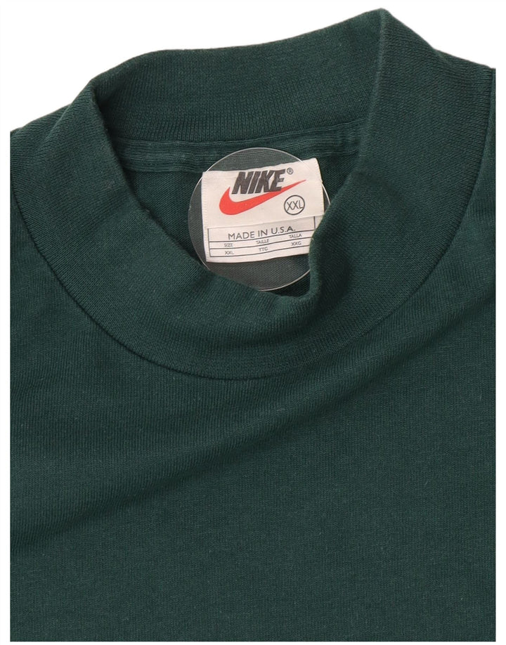 Nike Herre Top Langærmet 2XL Grøn Bomuld