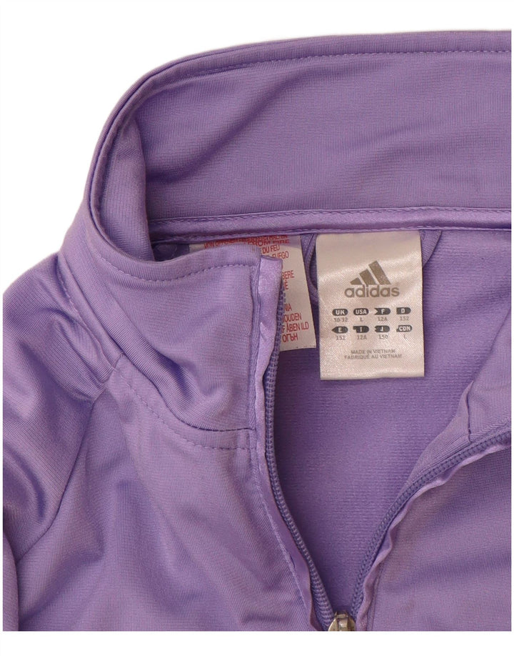 Adidas Pige Træningsdragt Topjakke 11-12 År Lilla Polyester