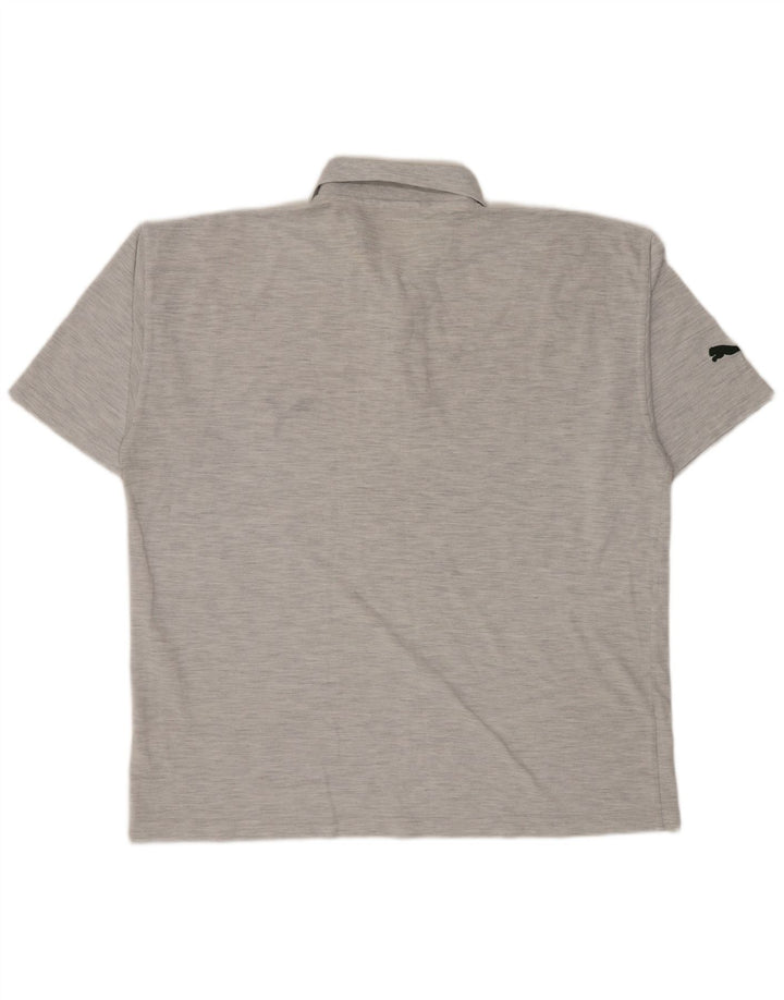 Puma herre poloshirt, stor grå flækket