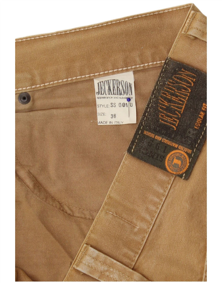 Jeckerson Straight Jeans til mænd W36 L33 Beige Bomuld