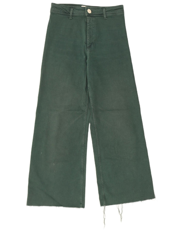 Zara Womens The Marine Straight Jeans EU 40 Medium W30 L30 Grøn