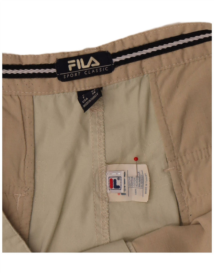 FILA Herre Cargo Shorts W36 Stor Beige Bomuld