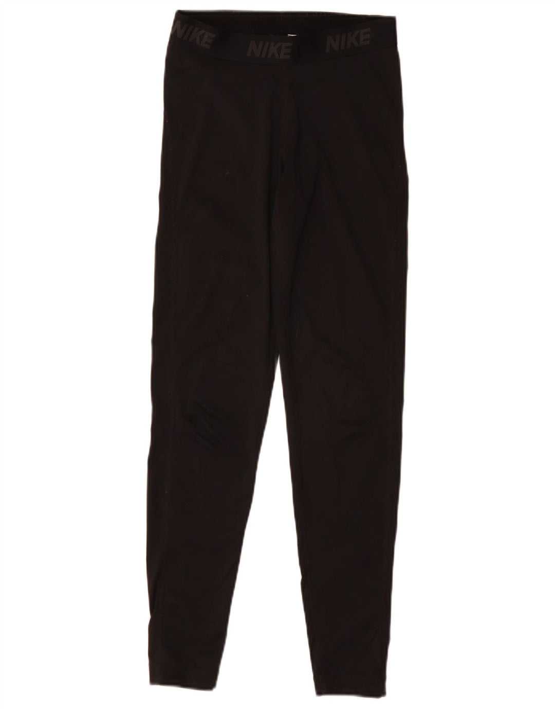 Nike Dame Dri Fit Grafiske Leggings UK 10 Small Black Polyester