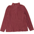 EDDIE BAUER Womens Zip Neck Fleece Jumper XL Burgundy Polyester Vintage Eddie Bauer and Second-Hand Eddie Bauer from Messina Hembry 