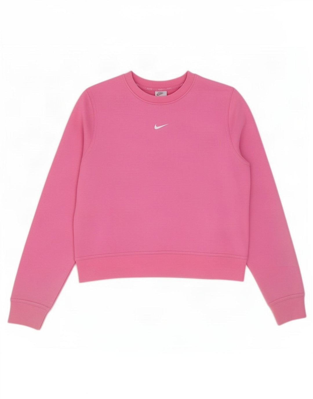 Nike Dame Dri Fit Oversized Sweatshirt Jumper UK 10 Small Pink Polyester