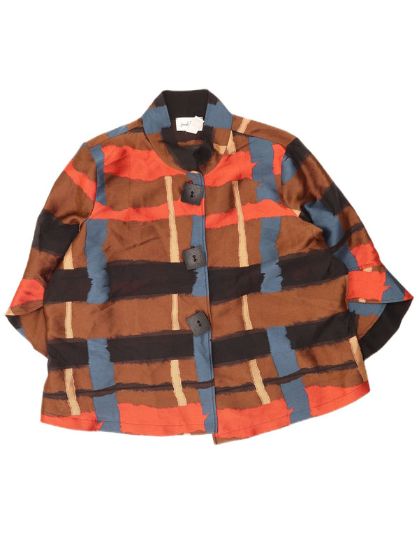 Joseph Ribkoff Dame Oversized 3/4-ærmet blazerjakke UK 18 XL Brun