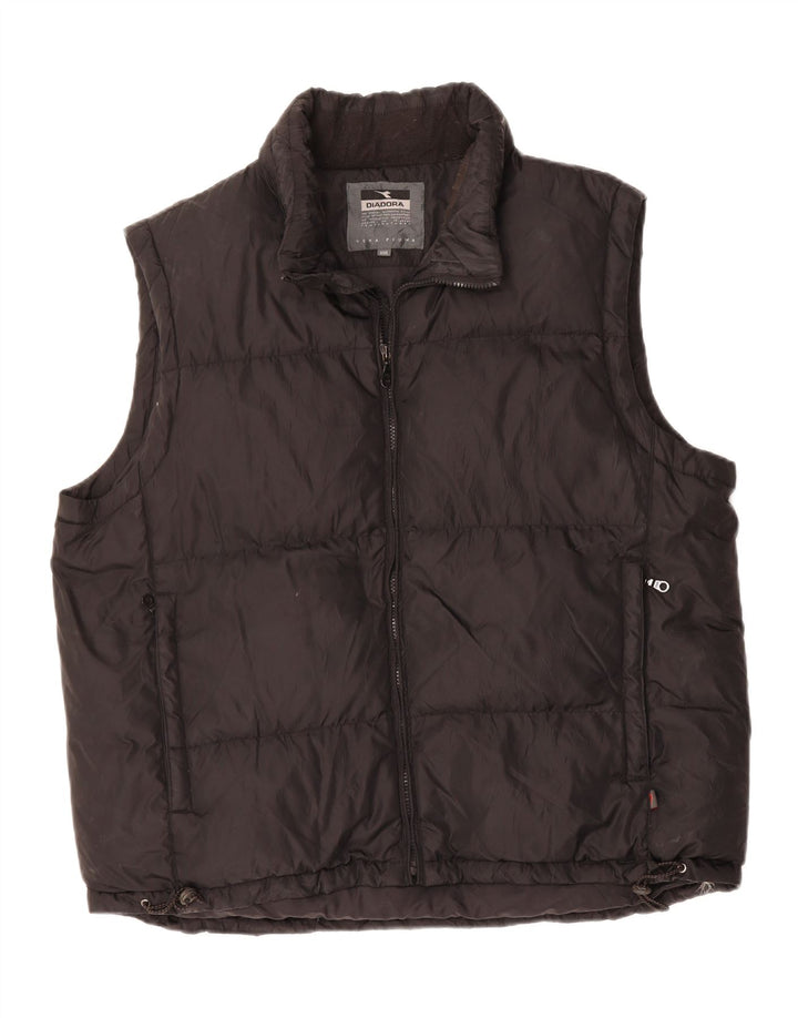 DIADORA Womens Padded Gilet UK 44 2XL Black Polyamide
