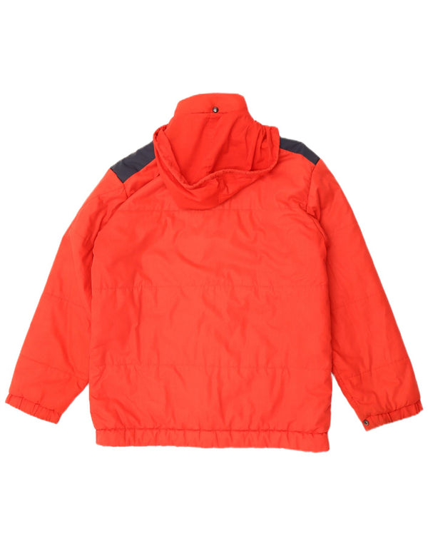 Wrangler Polstret hættejakke til kvinder UK 20 2XL Rød Colourblock