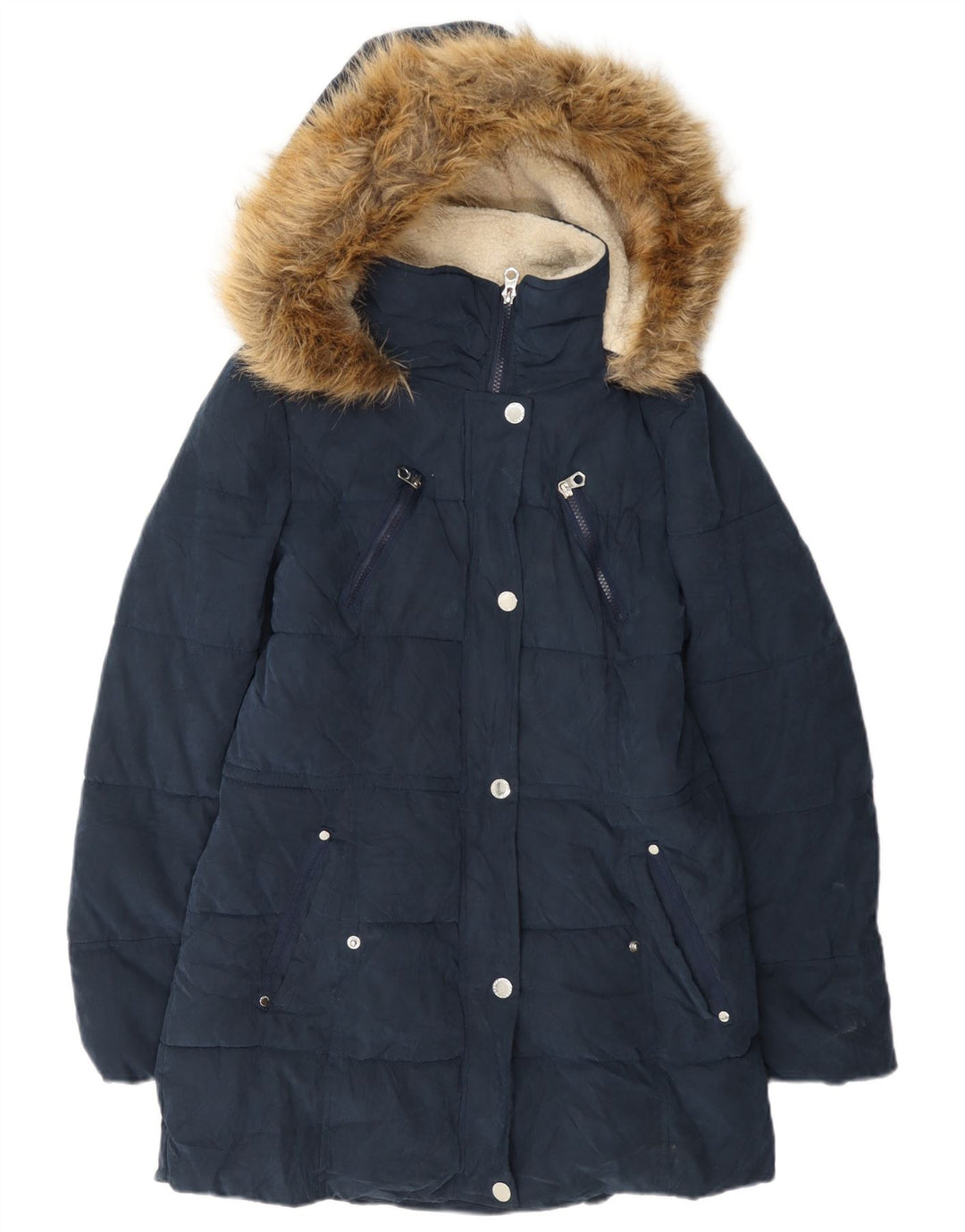 Nautica hættejakke til kvinder UK 14 Medium Navyblå polyester