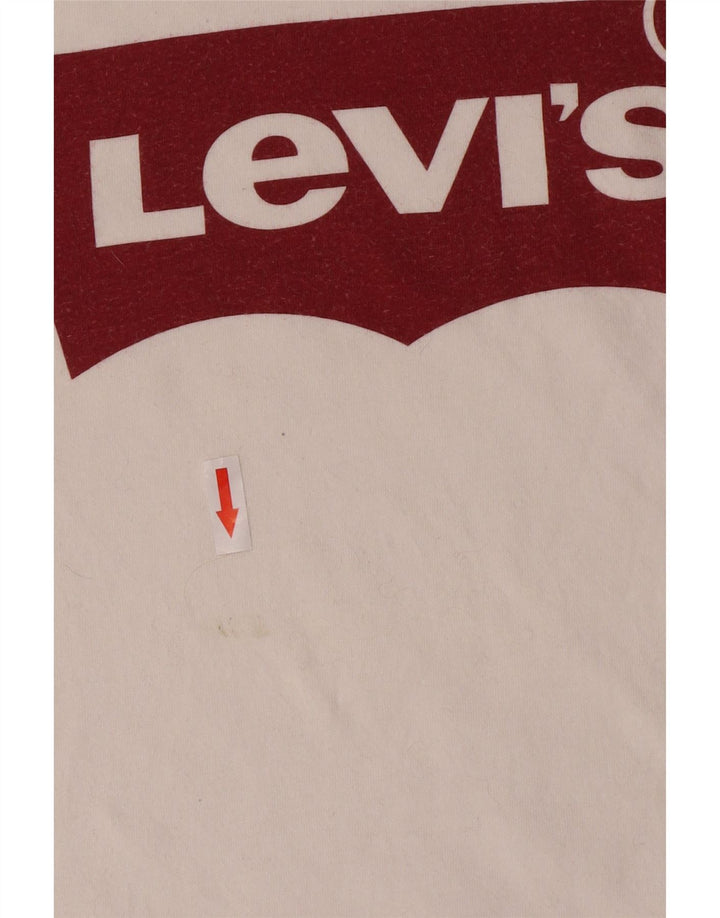 Levi's Herre grafisk T-shirt Top Medium White