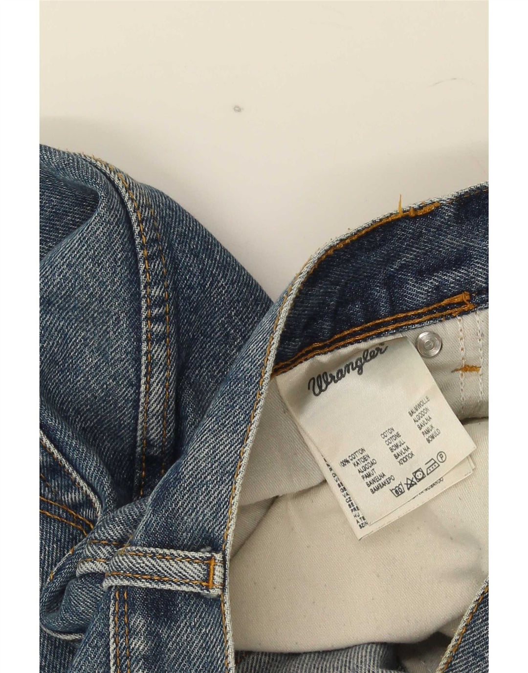 Wrangler Herre Regular Fit Straight Jeans W34 L34 Blå Bomuld