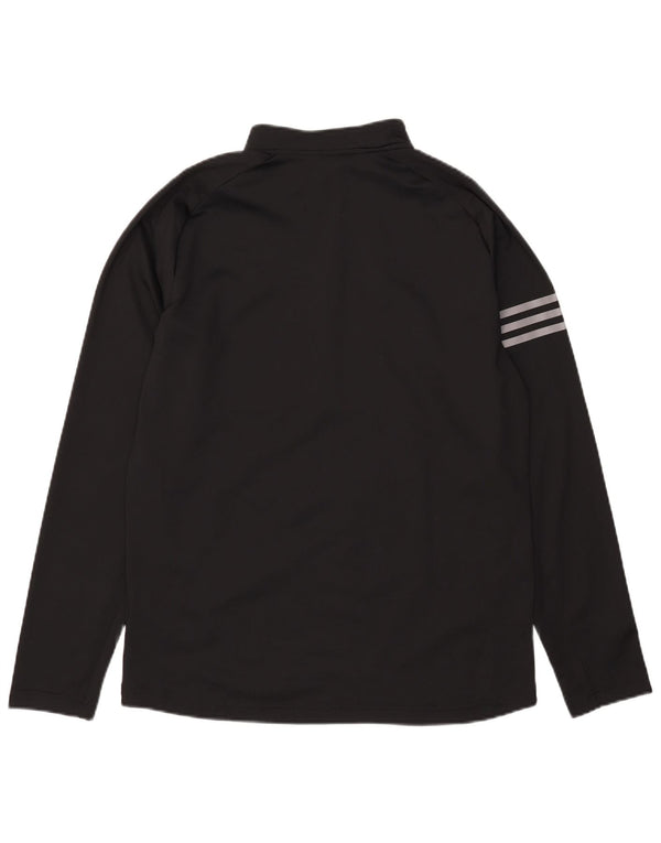 Adidas Pullover med lynlås til mænd til mænd Træningsdragt Top Medium Sort Colourblock