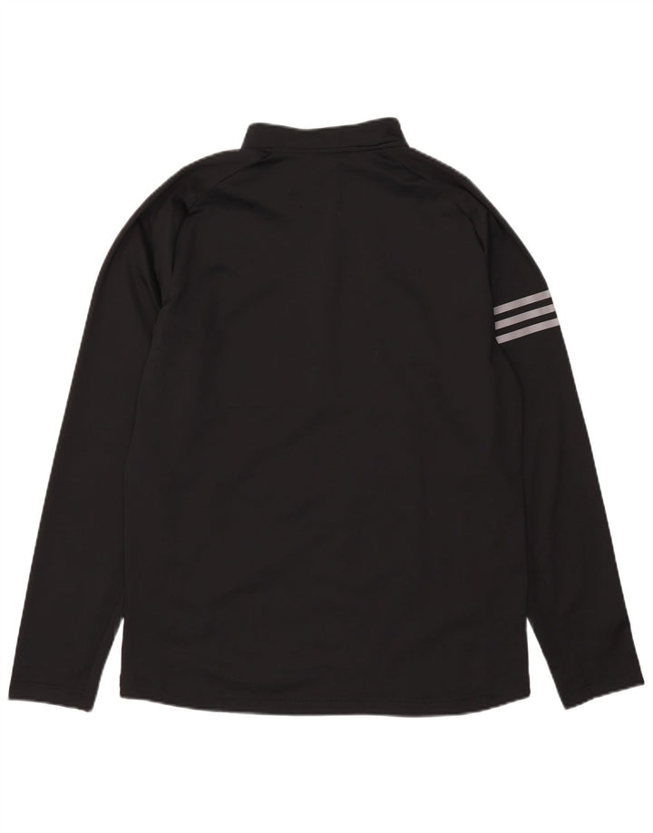 Adidas Pullover med lynlås til mænd til mænd Træningsdragt Top Medium Sort Colourblock