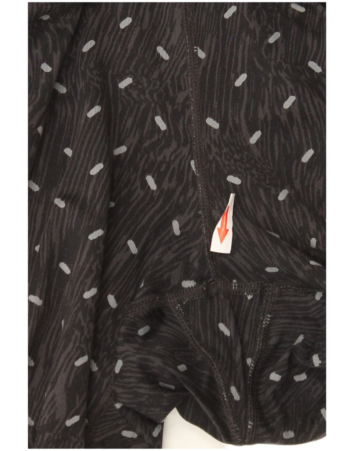 Nike Dame Dri Fit Leggings UK 14 Large Black Spotted