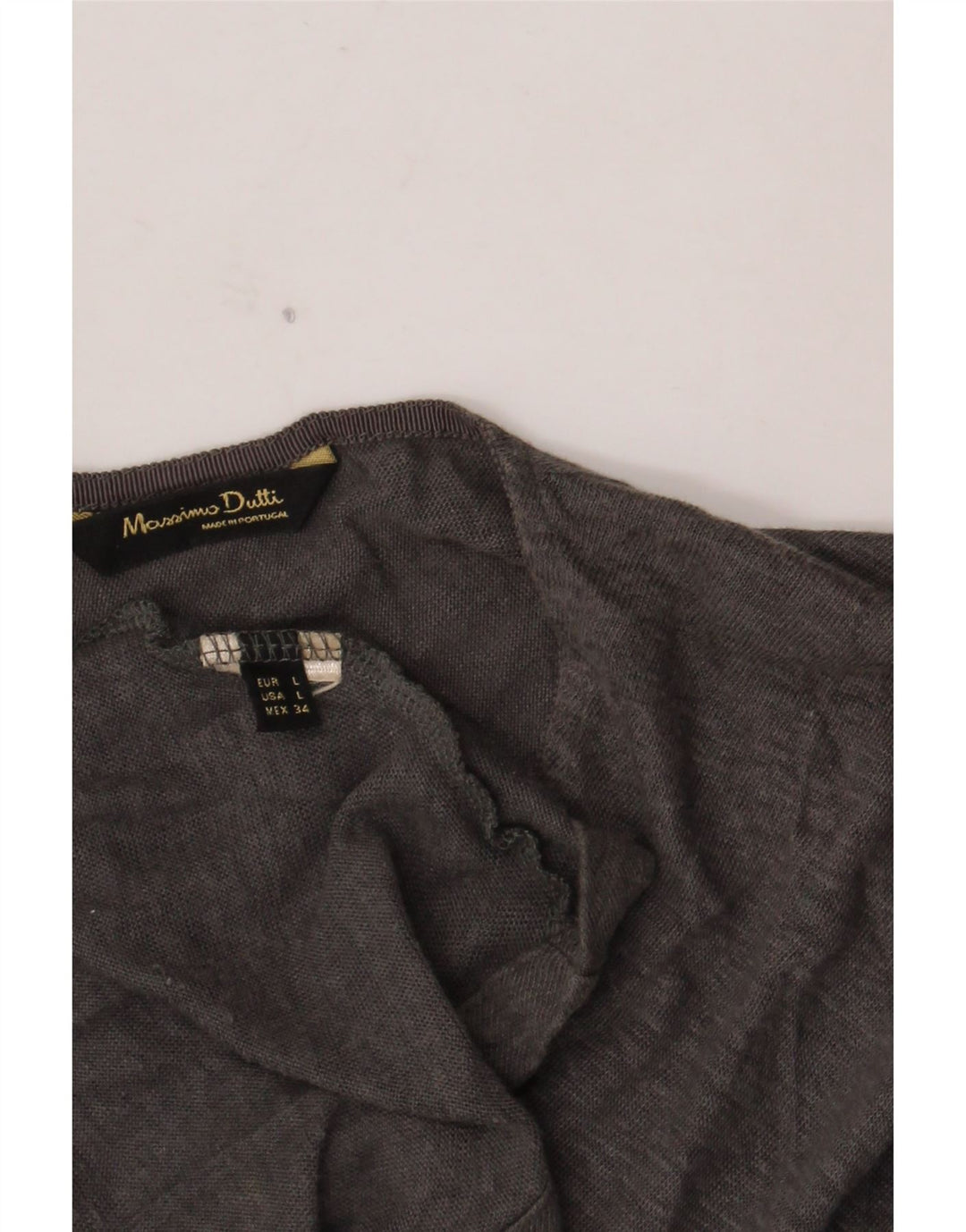 Massimo Dutti Dame Bluse Top UK 16 Stor Grå