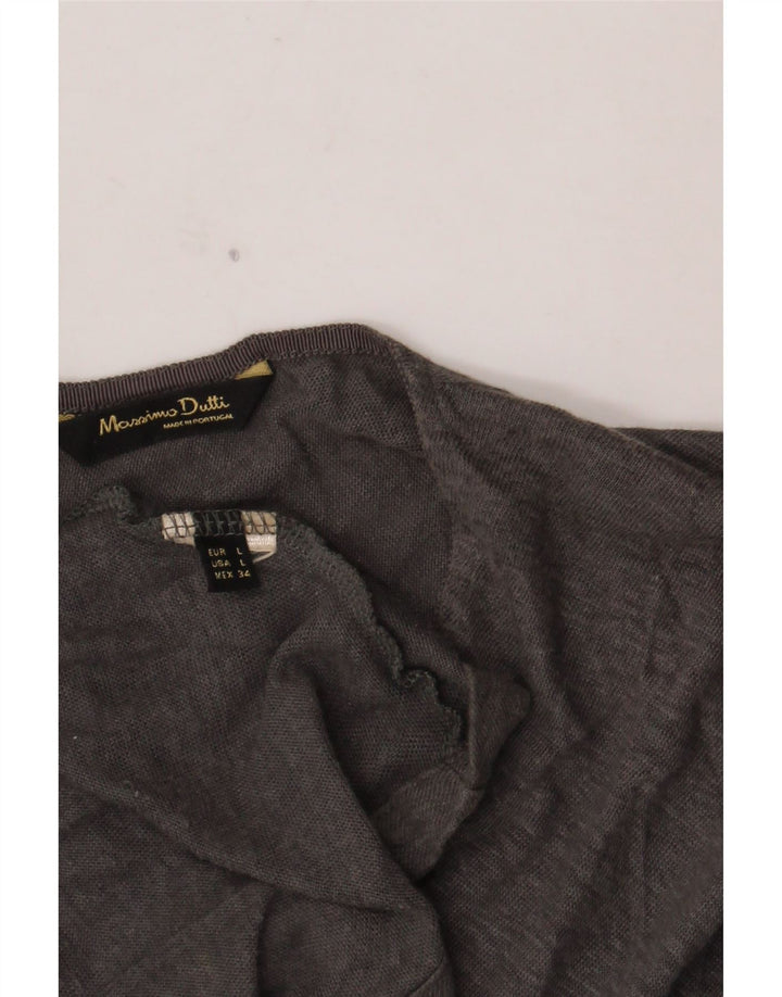 Massimo Dutti Dame Bluse Top UK 16 Stor Grå