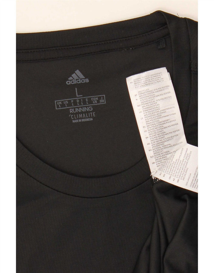 Adidas Herre Climalite T-Shirt Top Stor Sort Polyester