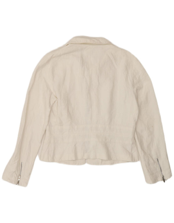 Penny Black Dame Blazer Jakke med fuld lynlås UK 12 Medium White