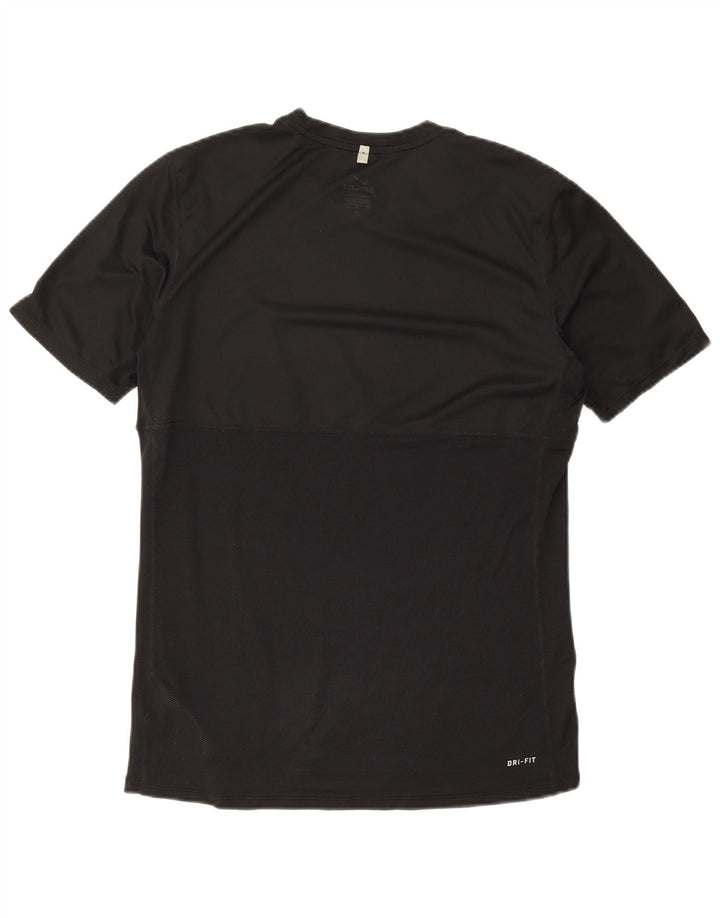 Nike Herre Dri Fit T-Shirt Top Medium Sort Polyester Sports
