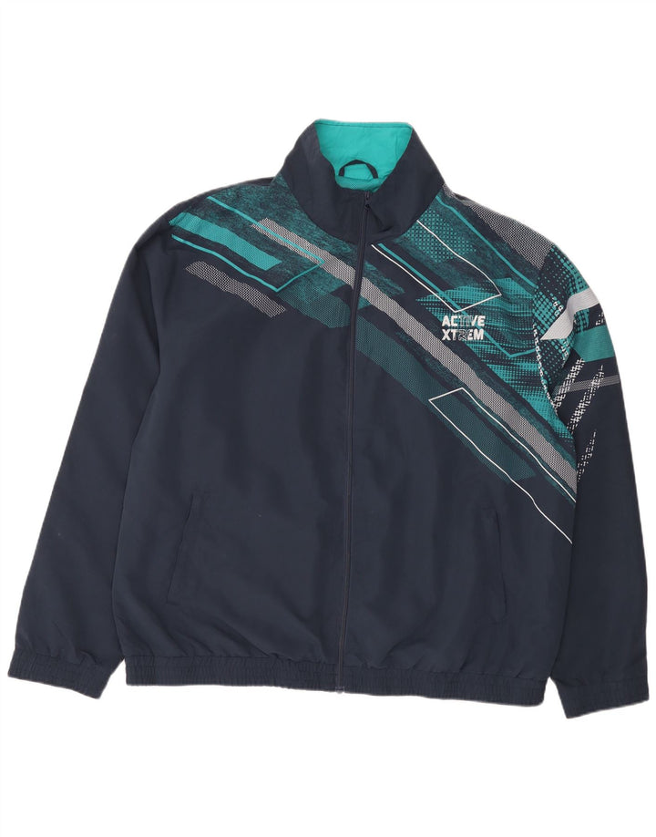 Atlas For Mænd Træningsdragt til mænd Topjakke XL Marineblå Geometrisk Polyester