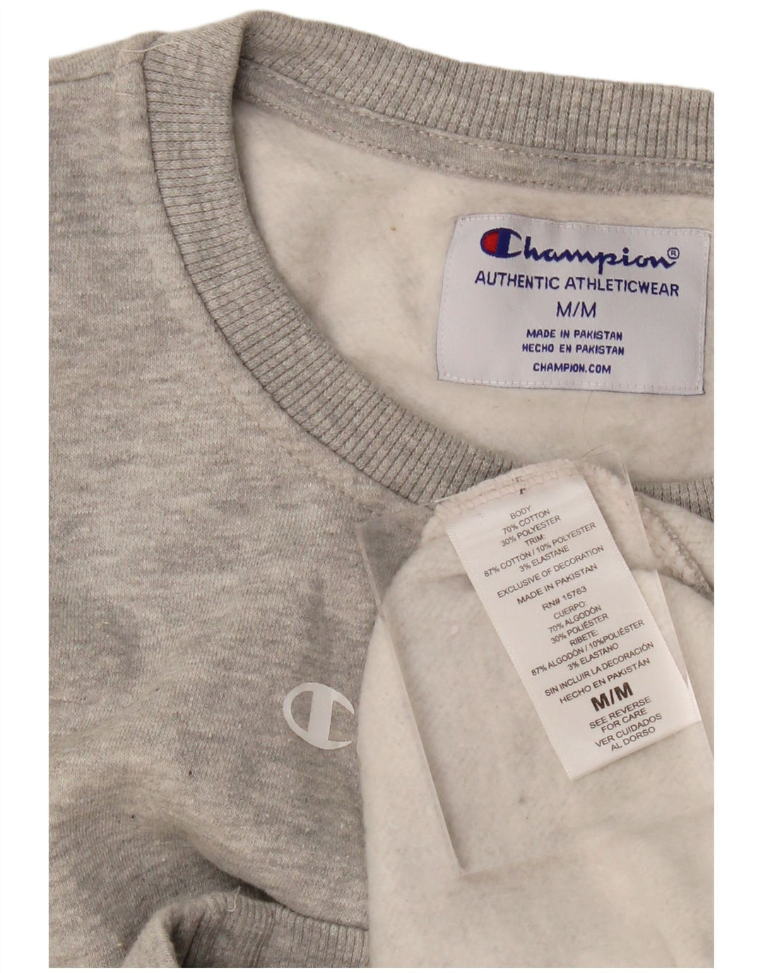 Champion Herre Sweatshirt Jumper Medium Grå Bomuld