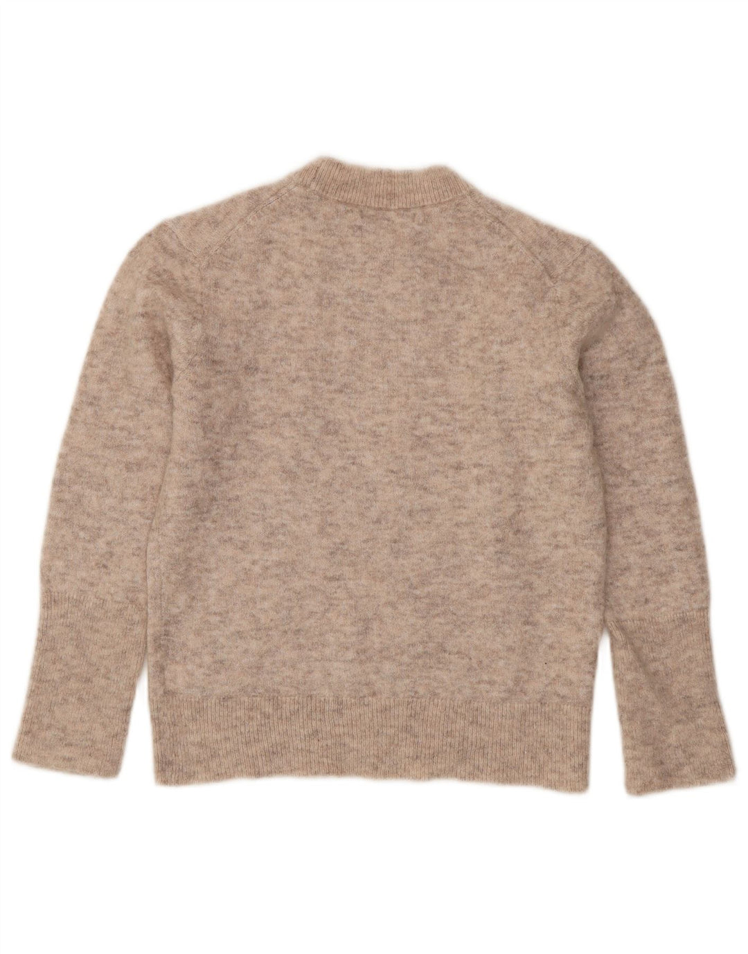 Marks & Spencer Dame sweater med rund hals DK 10 Små beige flækkede