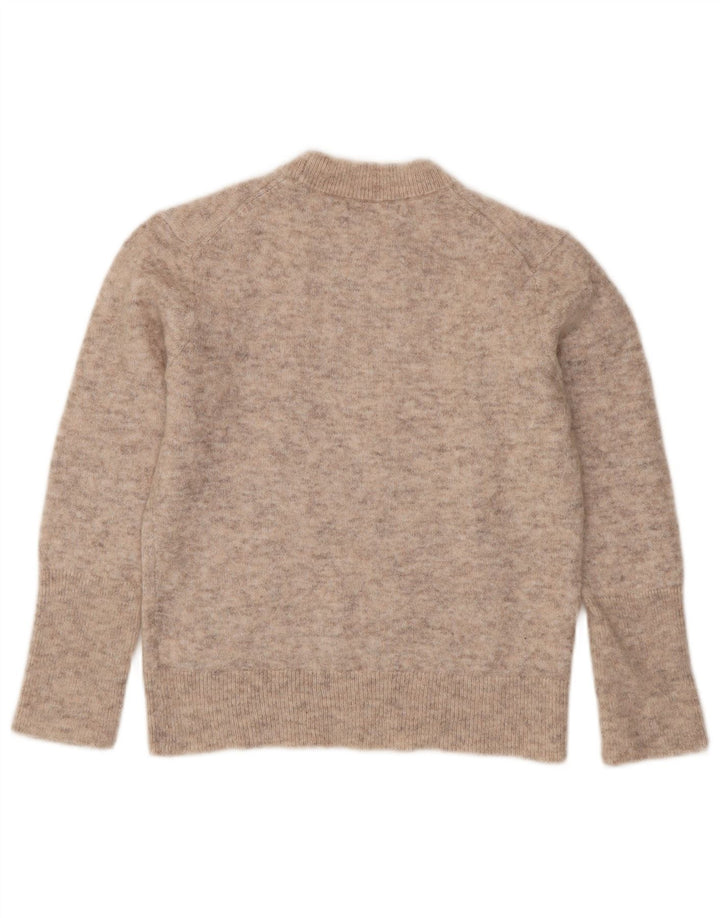Marks & Spencer Dame sweater med rund hals DK 10 Små beige flækkede