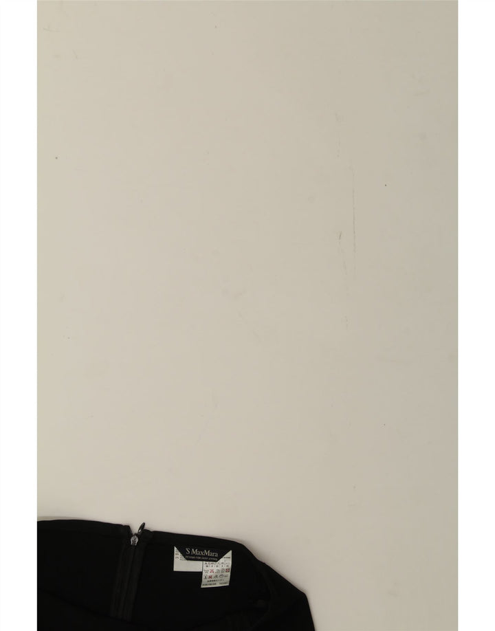 MAX MARA Womens Pencil Skirt UK 8 Small  Black Polyester Vintage Max Mara and Second-Hand Max Mara from Messina Hembry 