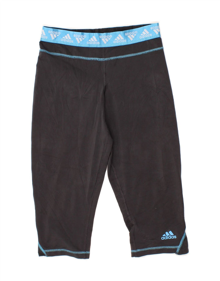 ADIDAS Womens Capri Leggings UK 14 Large Grey Polyester Vintage Adidas and Second-Hand Adidas from Messina Hembry 