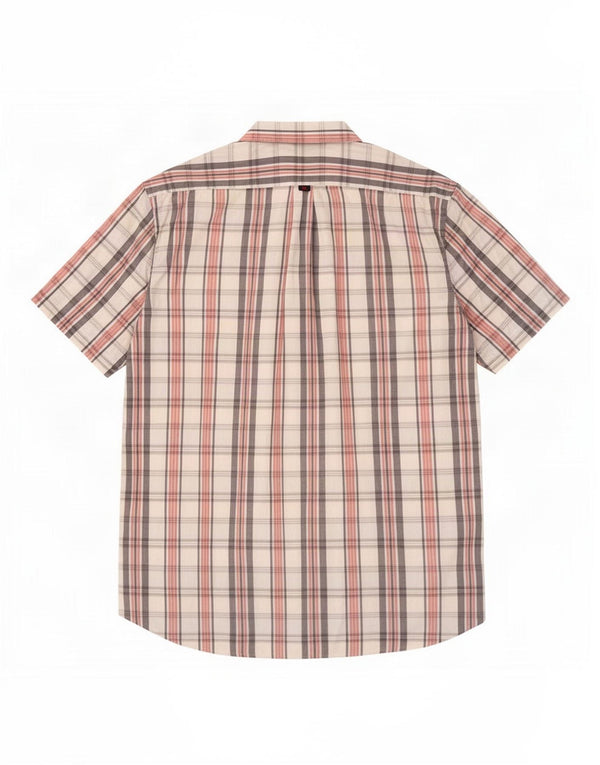 Kappa Mens Short Sleeve Shirt 2XL Multicoloured Check Cotton
