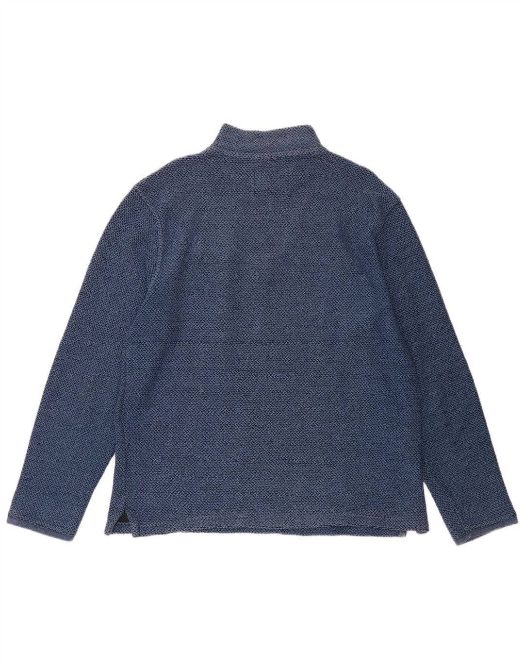 Weird Fish Herre Zip Neck Sweatshirt Jumper Medium Blue Bomuld