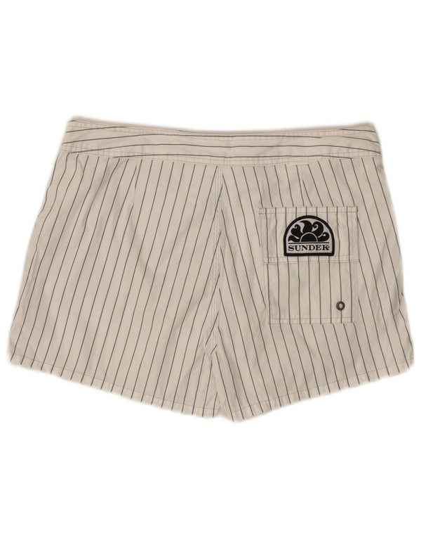 Sundek Herre badeshorts Medium Hvid Stribet Polyester