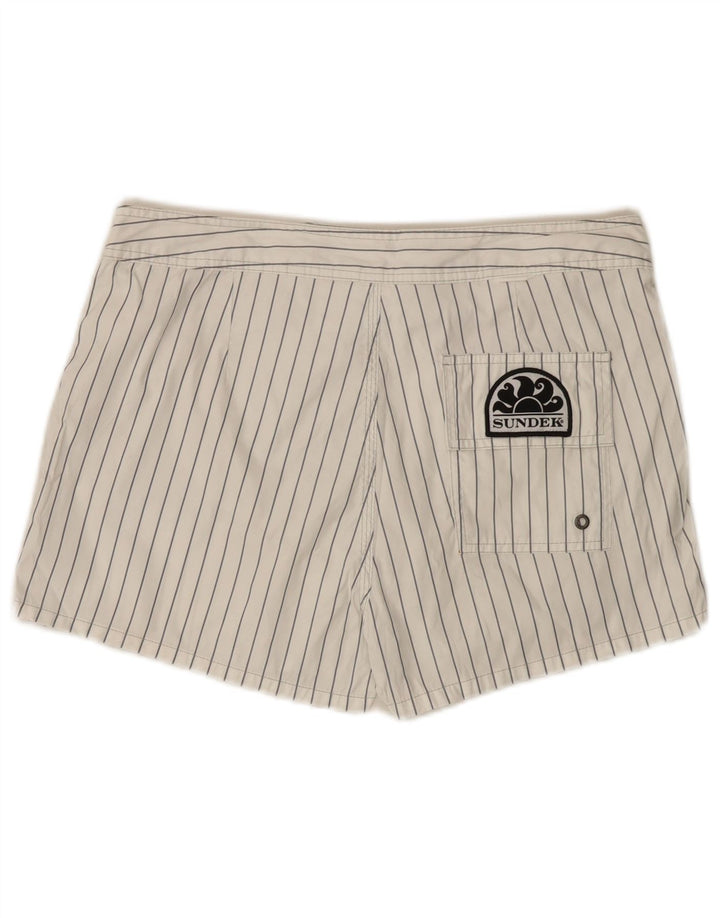 Sundek Herre badeshorts Medium Hvid Stribet Polyester