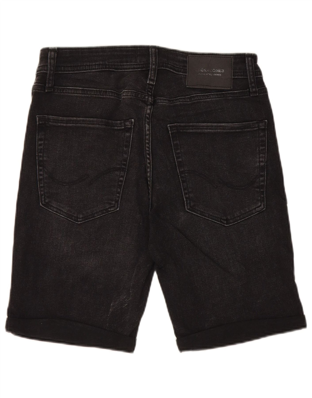 JACK & JONES Herre Regular Distressed Denim Shorts W30 Medium Black Bomuld