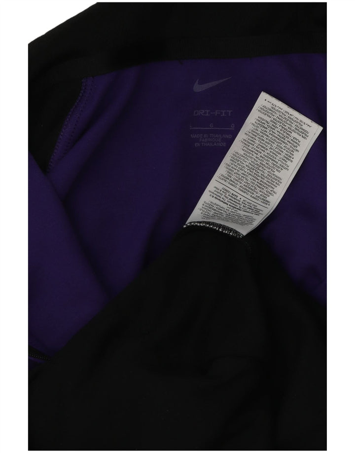 Nike hættetrøje med lynlås til mænd til mænd Large Black Colourblock Polyester