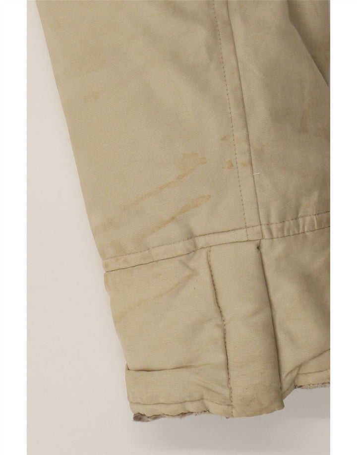 Woolrich Dame Polstret Jakke UK 14 Medium Beige Bomuld