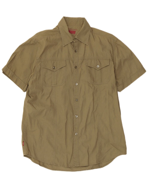 Levi's Kortærmet Herreskjorte XL Khaki Bomuld