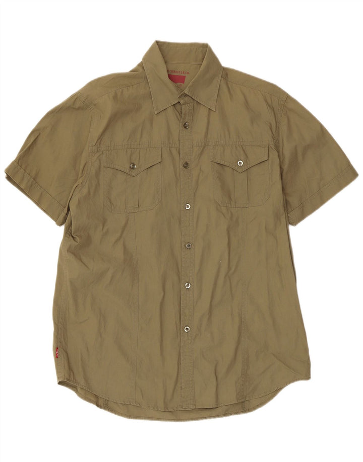 Levi's Kortærmet Herreskjorte XL Khaki Bomuld