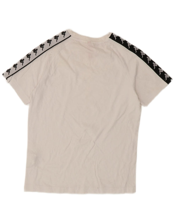 Kappa grafisk T-shirt top til kvinder DK 6 XS Hvid Colourblock Bomuld
