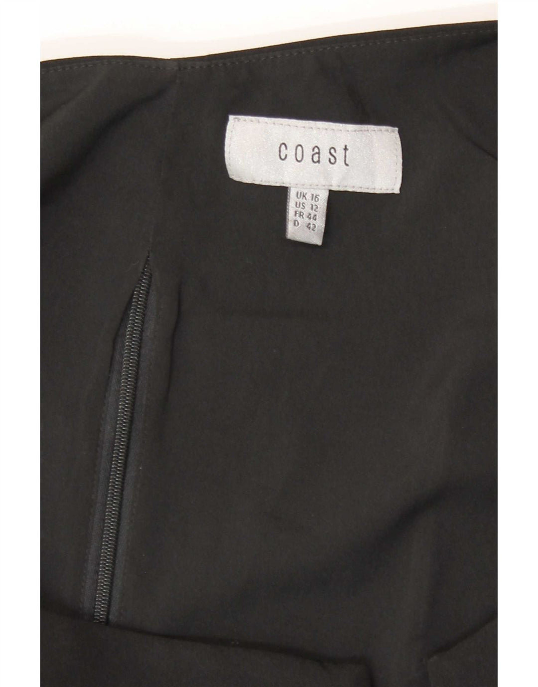 Coast Womens Crop Off Shoulder Top UK 16 Large Black Polyester