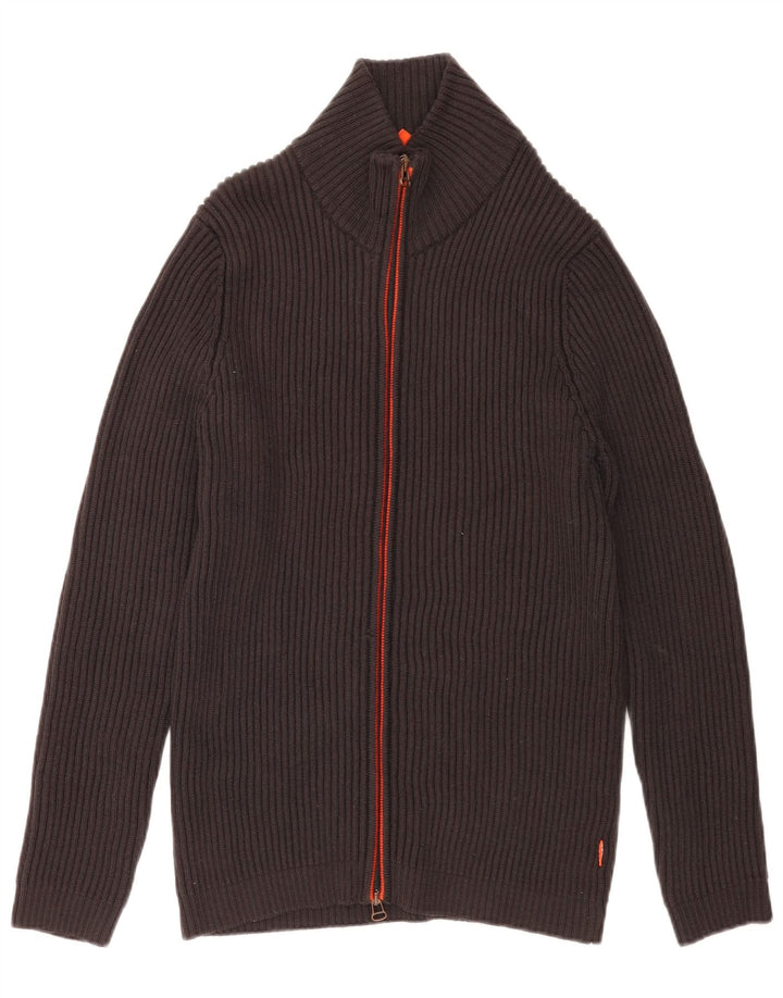 Hugo Boss Herre cardigan sweater Medium Grey Virgin Wool