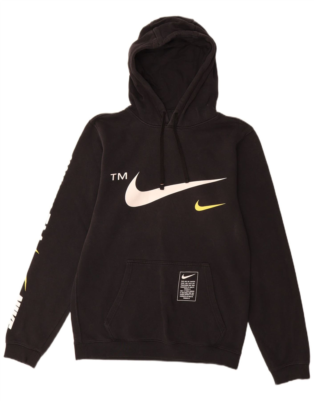 Nike grafisk hættetrøje til mænd, lille sort bomuld